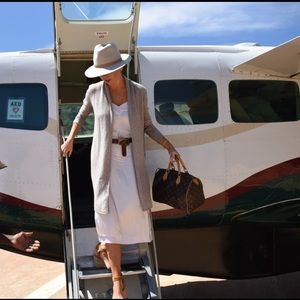 Cream Knit Midi Dress